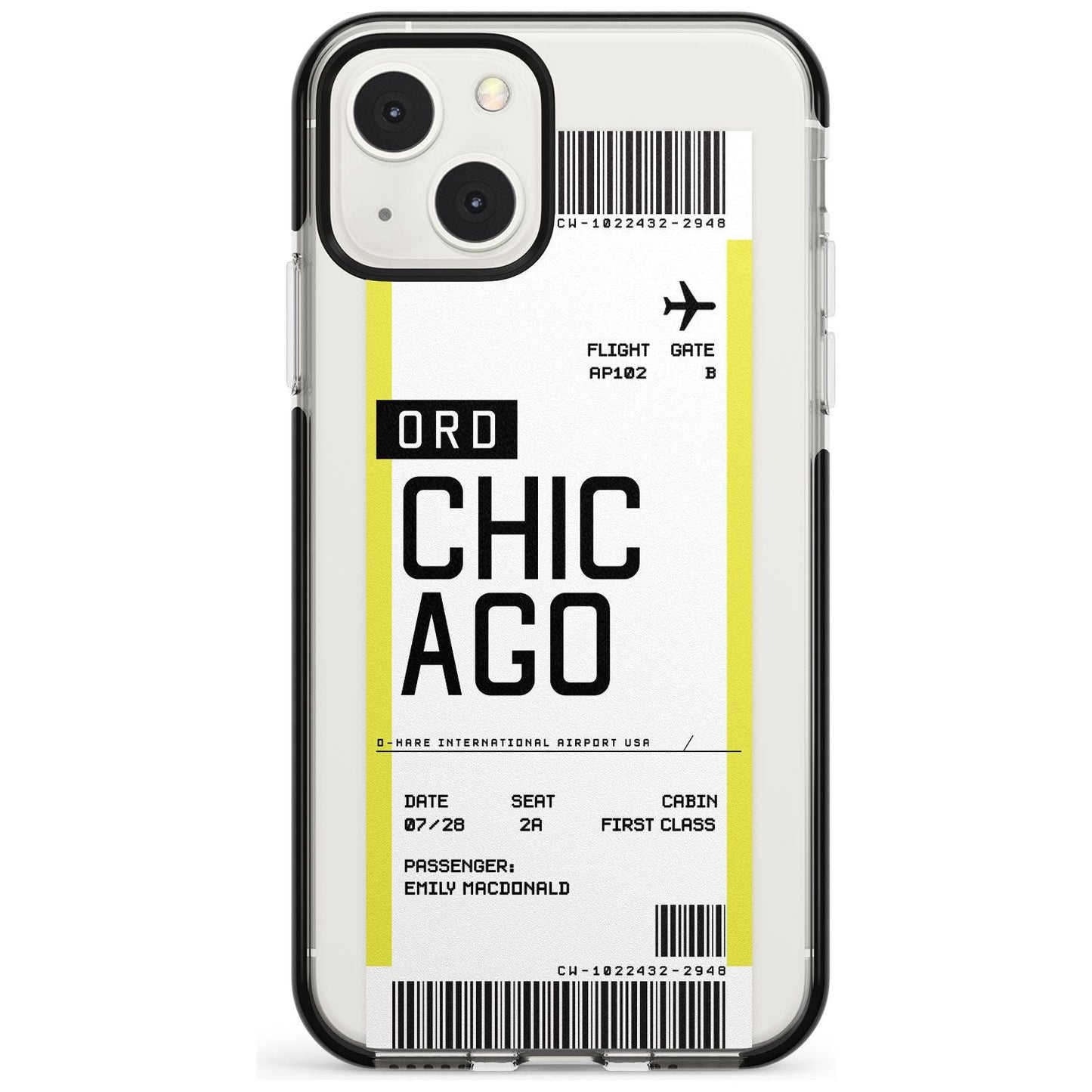 Personalised Chicago Boarding Pass