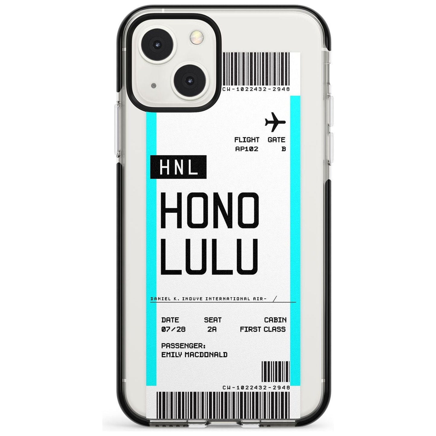 Personalised Honolulu Boarding Pass