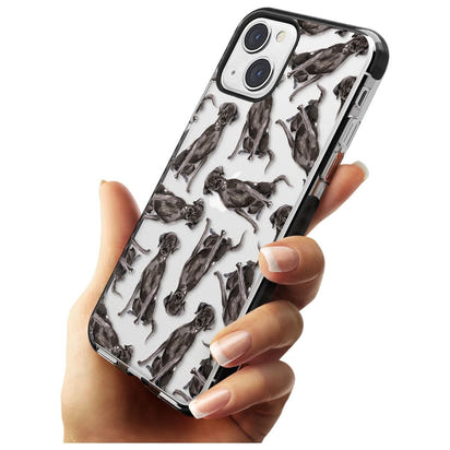 Black Labrador Watercolor Pattern