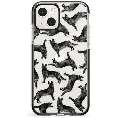 German Shepherd Pattern Black