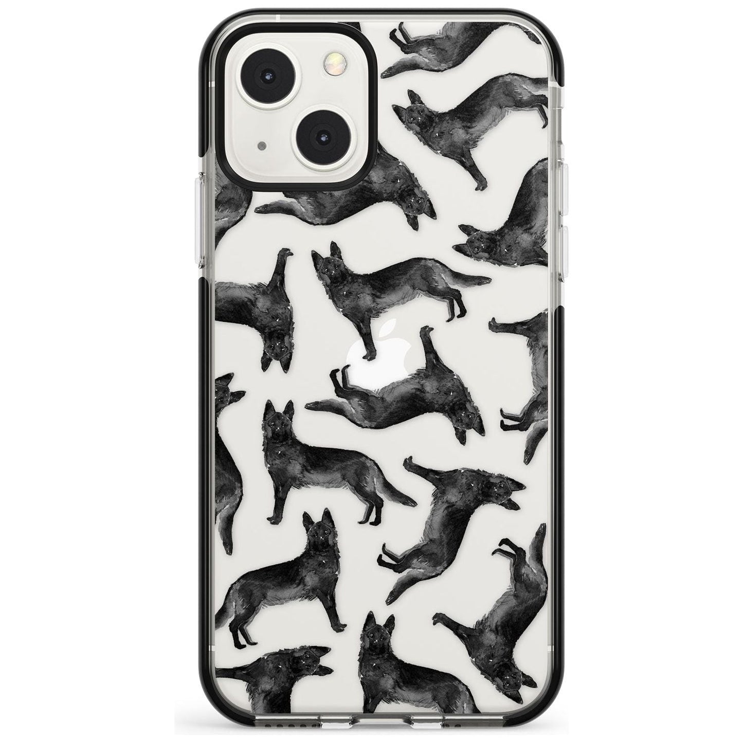 German Shepherd Pattern Black