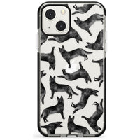 German Shepherd Pattern Black