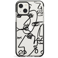 Abstract Line Art Black Clear