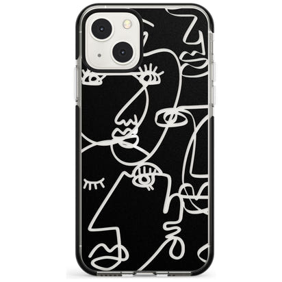 Abstract Line Art Clear Black