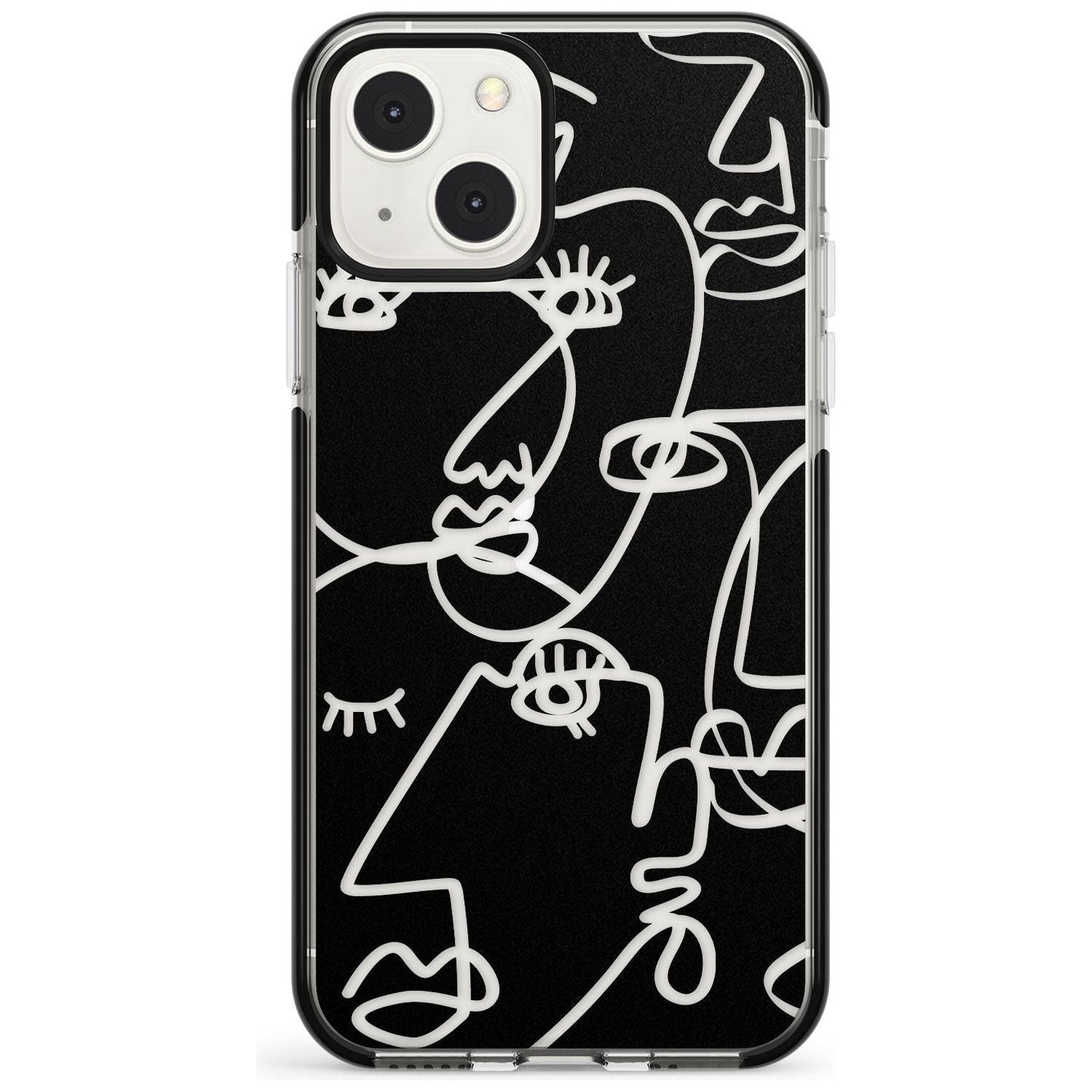 Abstract Line Art Clear Black