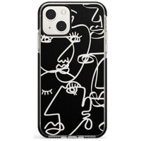Abstract Line Art Clear Black