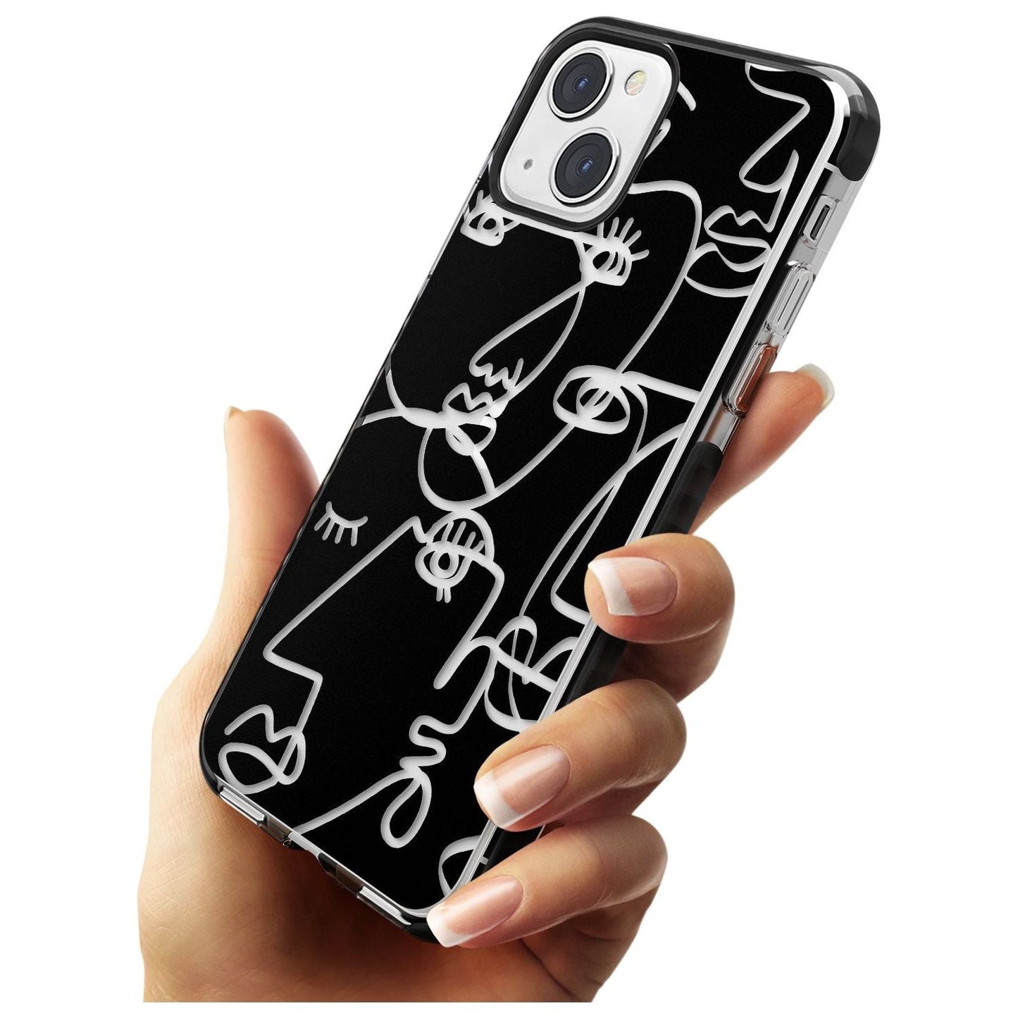 Abstract Line Art Clear Black