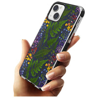 Busy Floral And Fern Design Navy