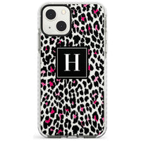 Personalised Clear Pink Leopard Monogram