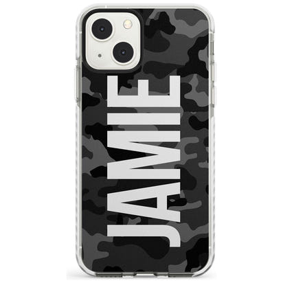 Personalised Black Camo Name Vertical