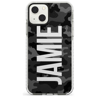 Personalised Black Camo Name Vertical