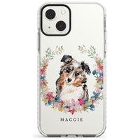 Personalised Australian Shepherd Floral Portrait