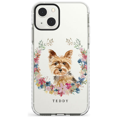 Personalised Yorkshire Terrier Floral Portrait