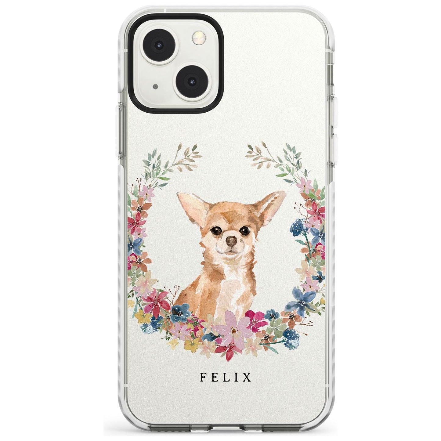 Personalised Chihuahua Floral Portrait