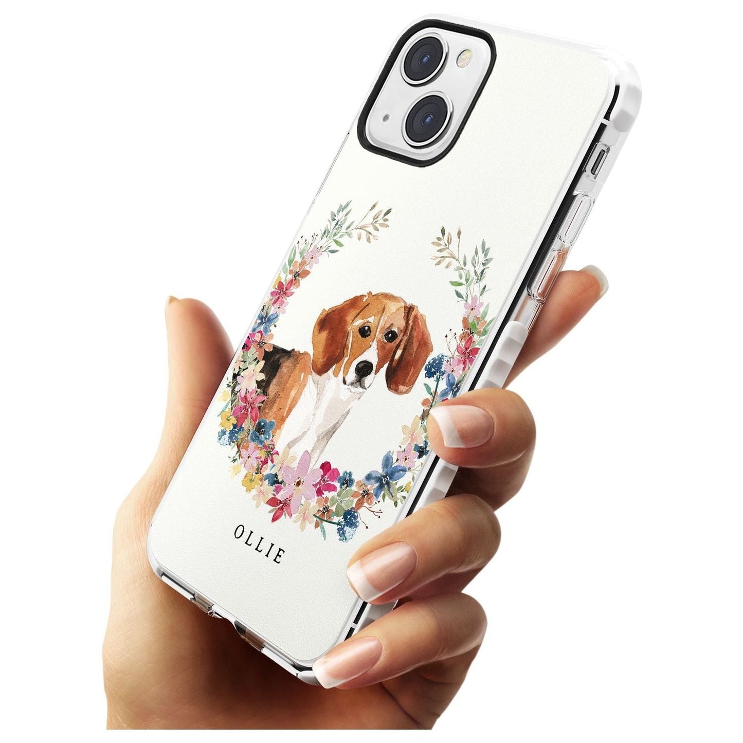 Personalised Beagle Floral Portrait