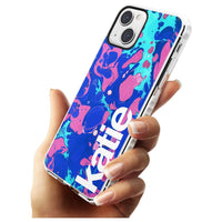 Personalisiertes marineblau-türkisfarbenes Marmor-Design