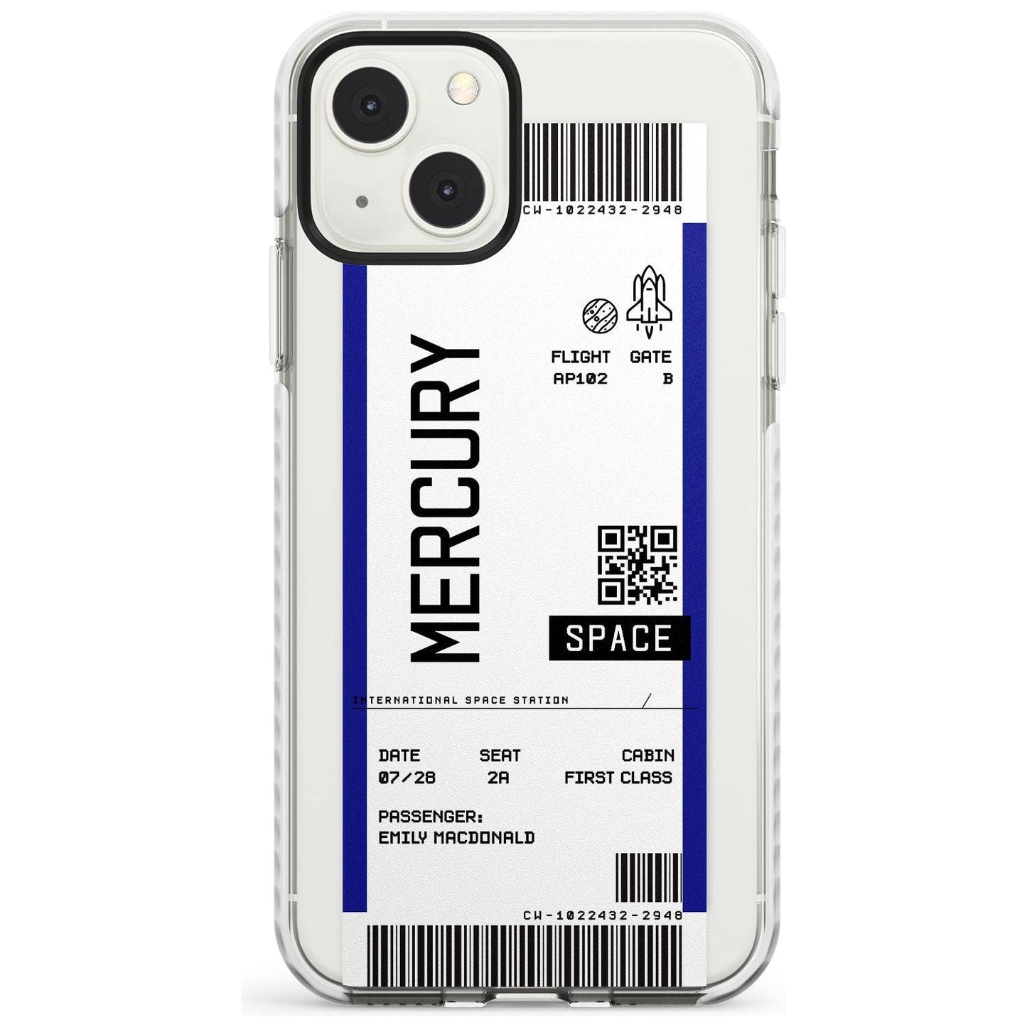 Personalised Mercury Travel Ticket