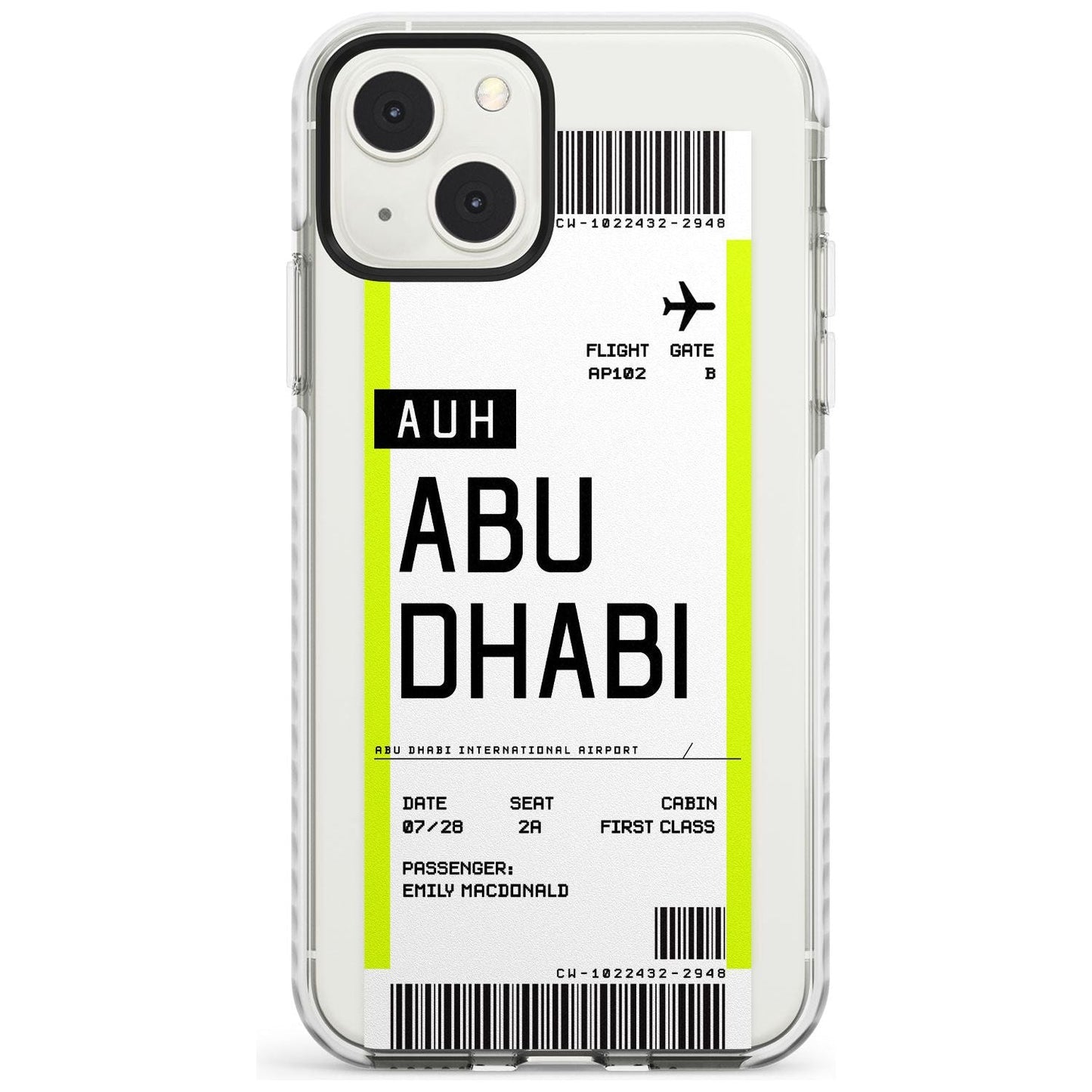 Personalised Abu Dhabi Boarding Pass