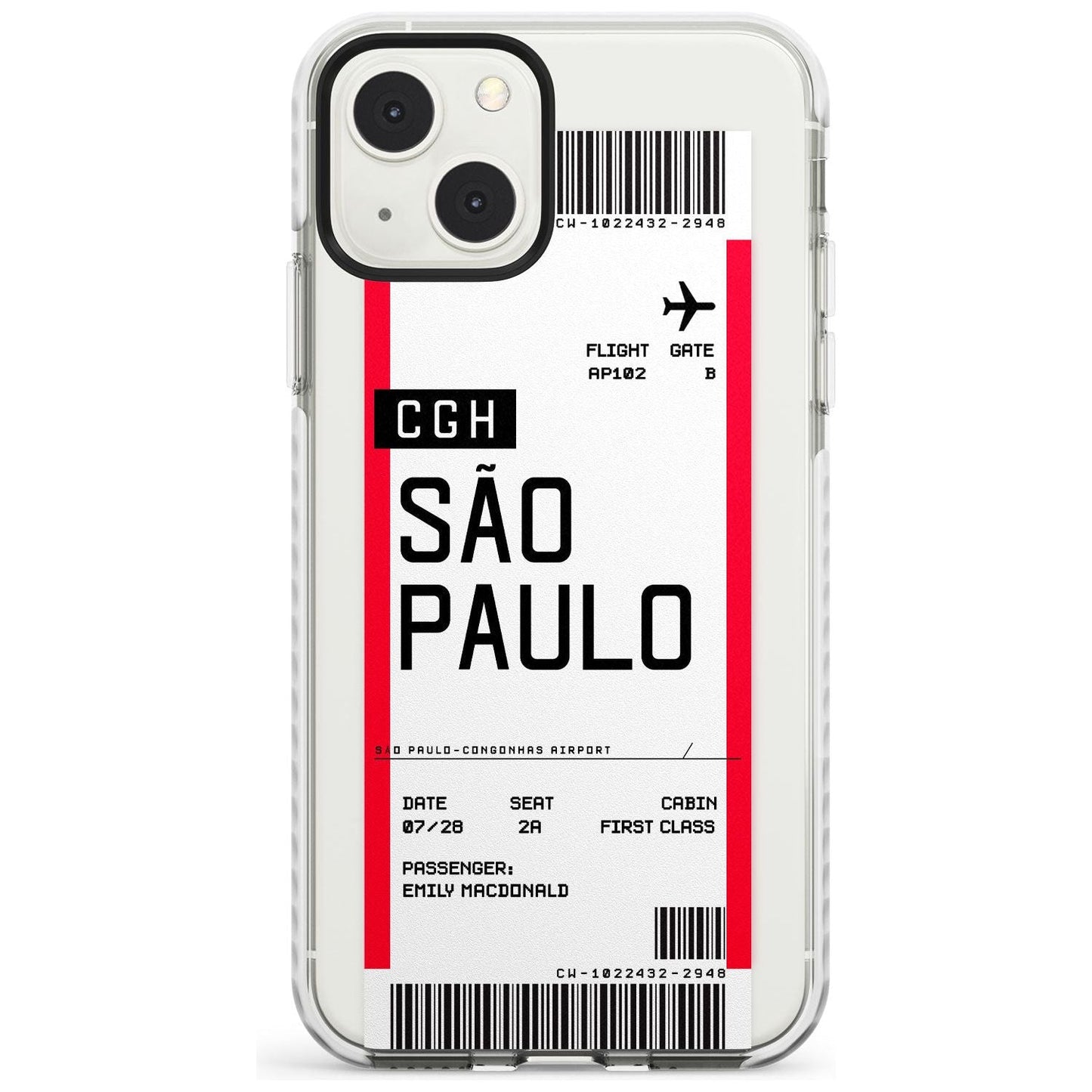 Personalisierte Bordkarte für São Paulo