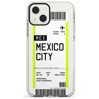 Carte d'embarquement personnalisée pour Mexico