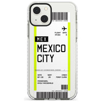 Carte d'embarquement personnalisée pour Mexico