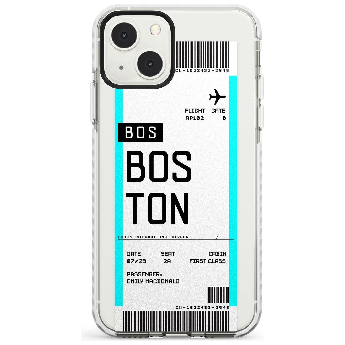 Personalised Boston Boarding Pass