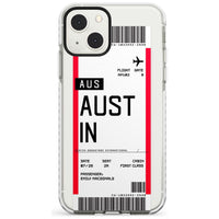 Personalised Austin Boarding Pass