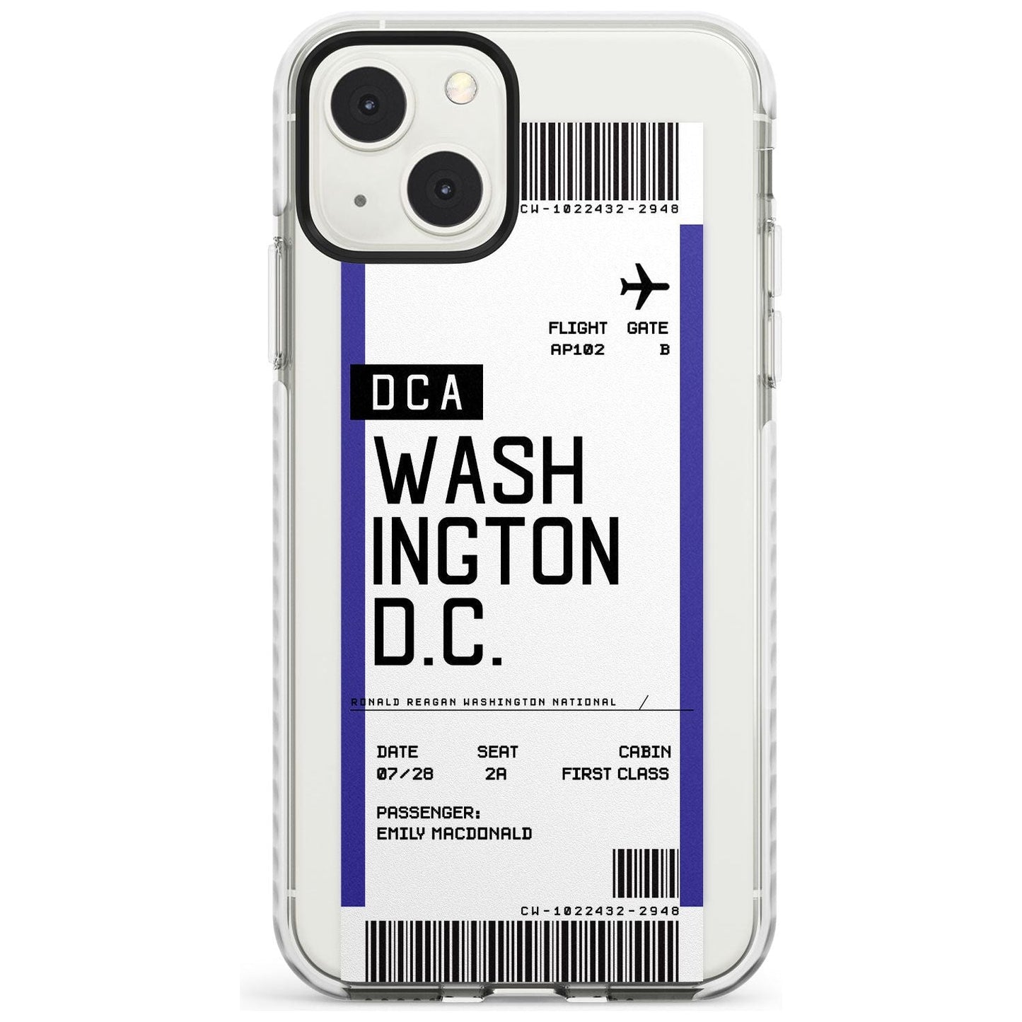 Personalised Washington D.C. Boarding Pass