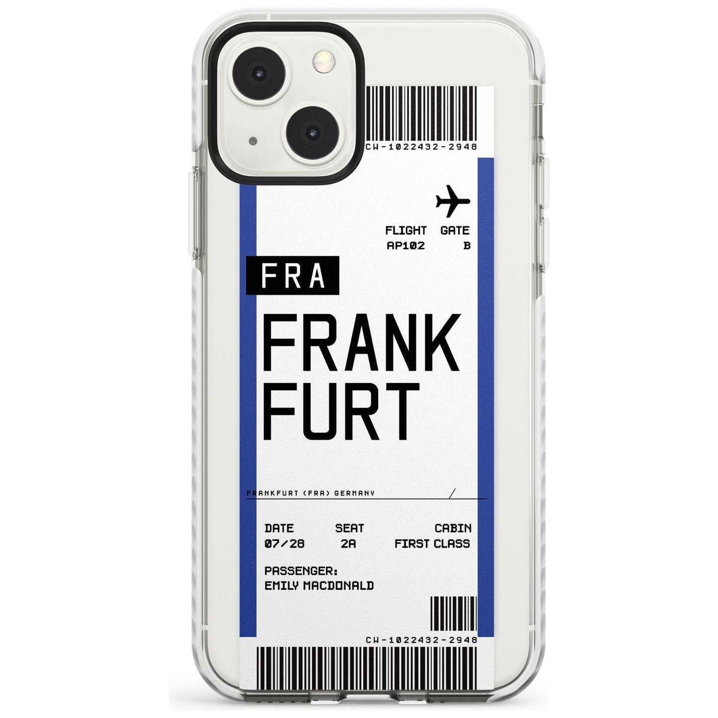 Personalised Frankfurt Boarding Pass