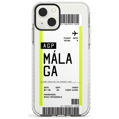 Personalised Málaga Boarding Pass