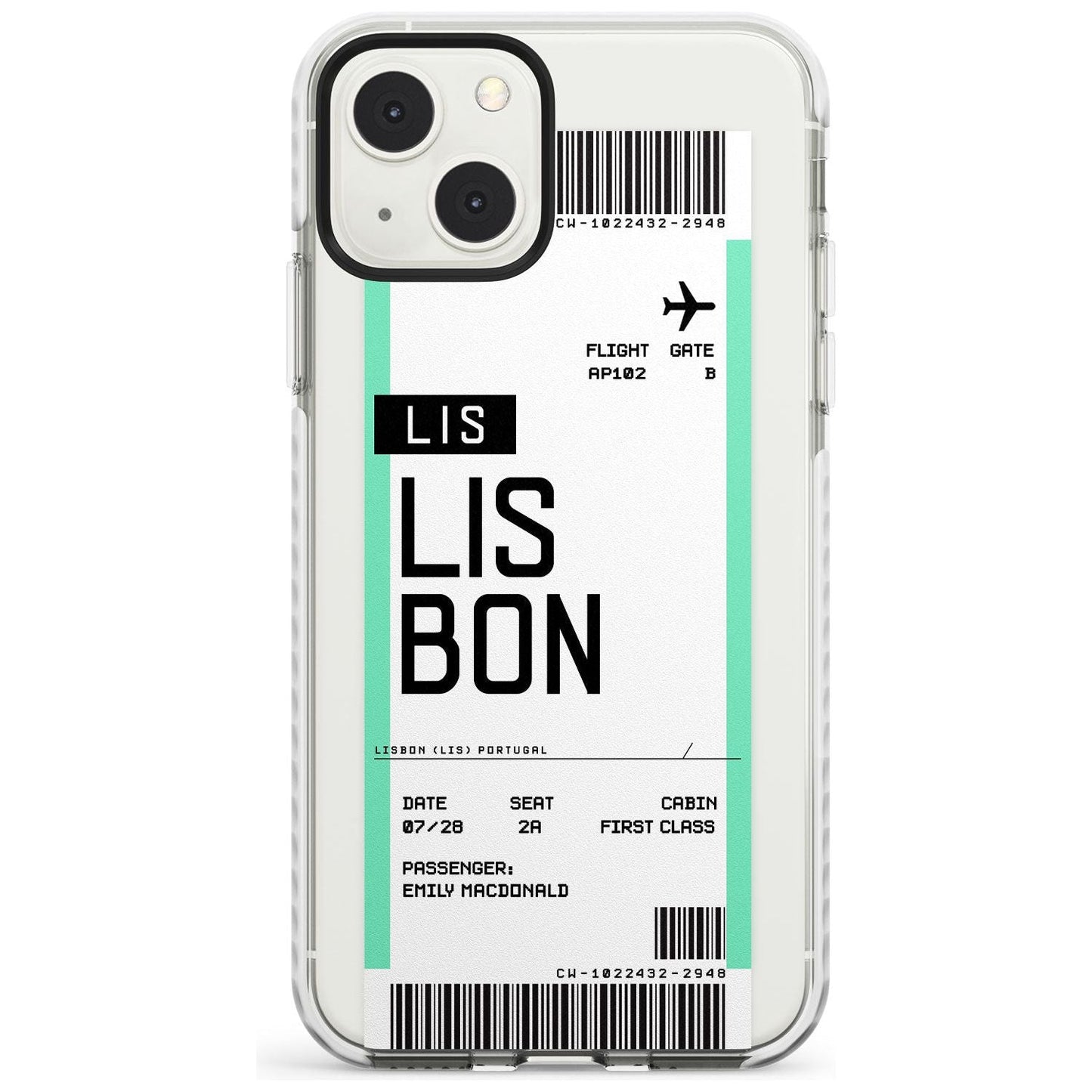 Personalised Lisbon Boarding Pass