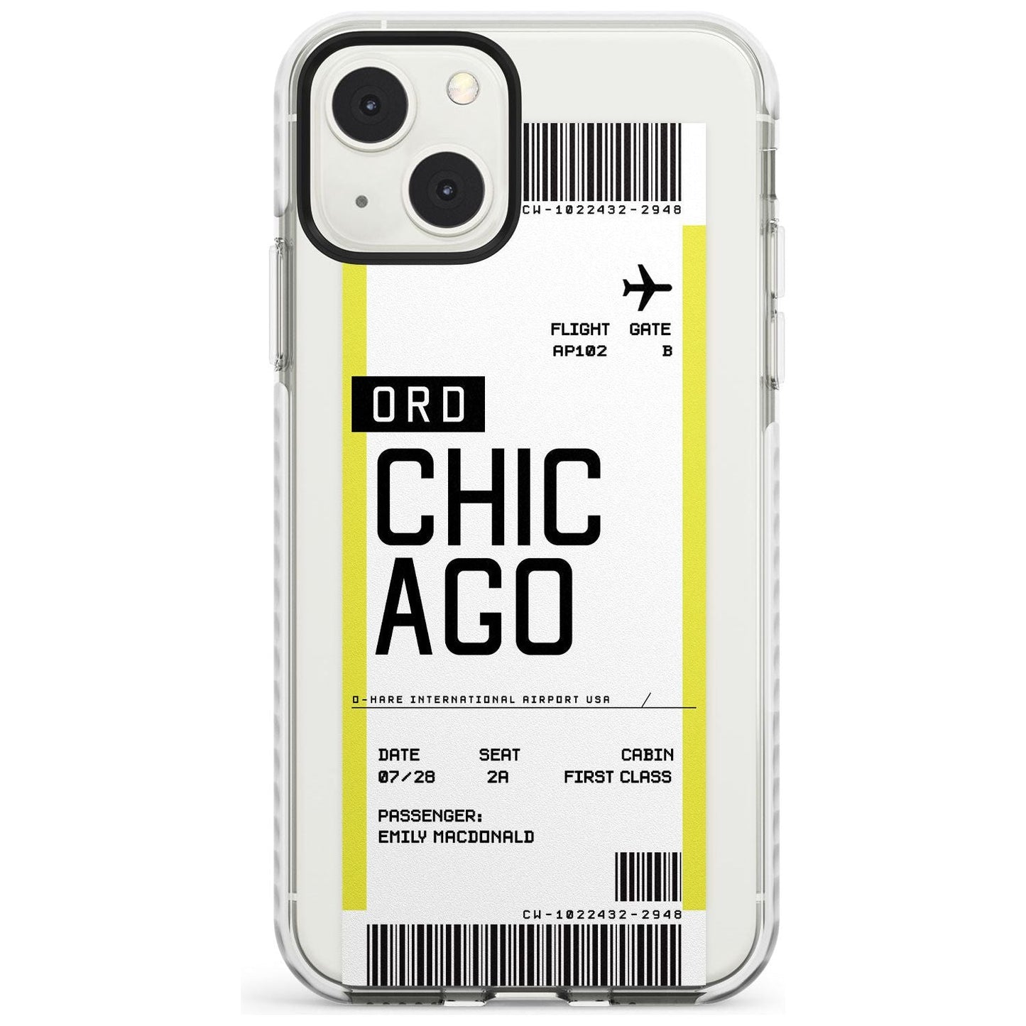 Personalised Chicago Boarding Pass