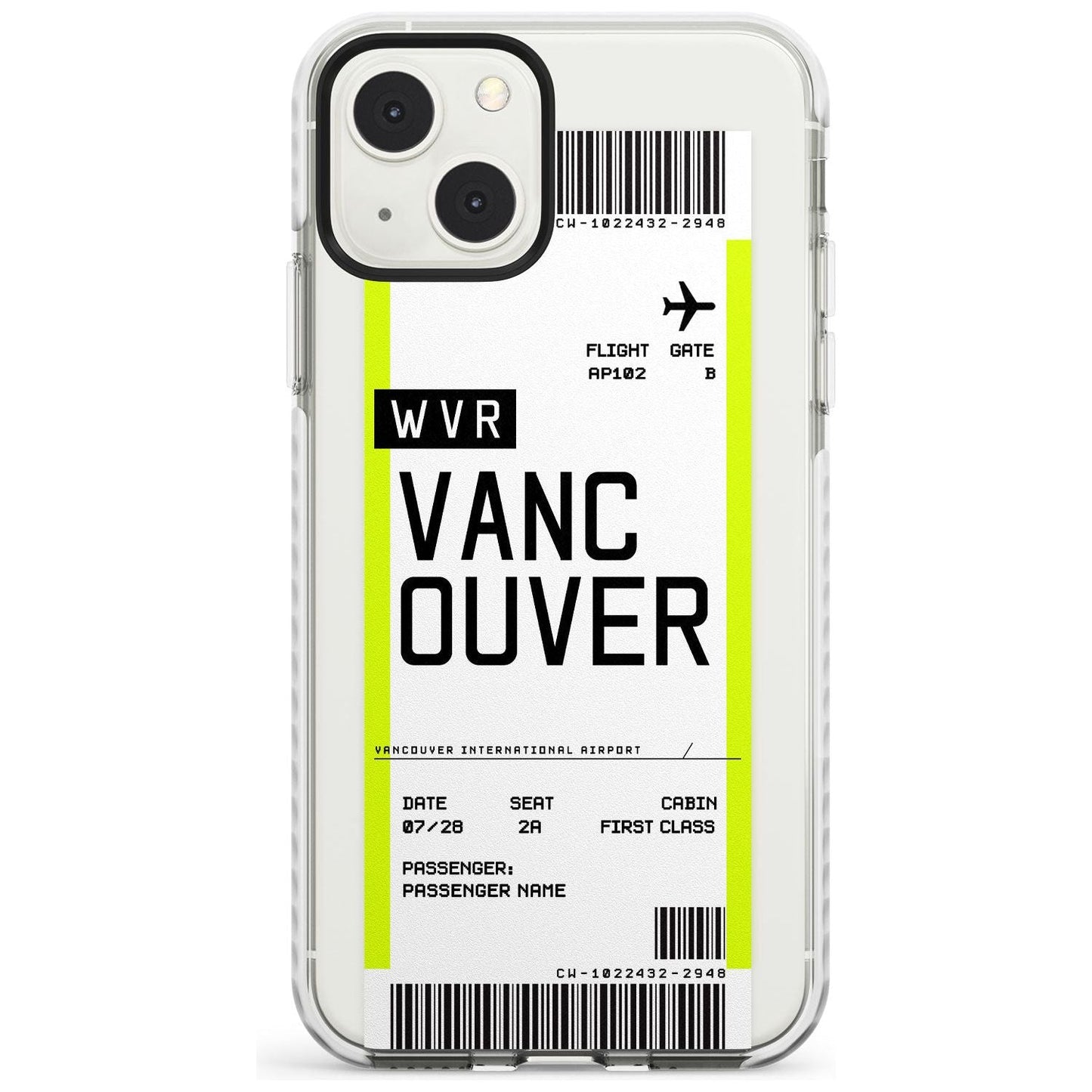 Personalised Vancouver Boarding Pass