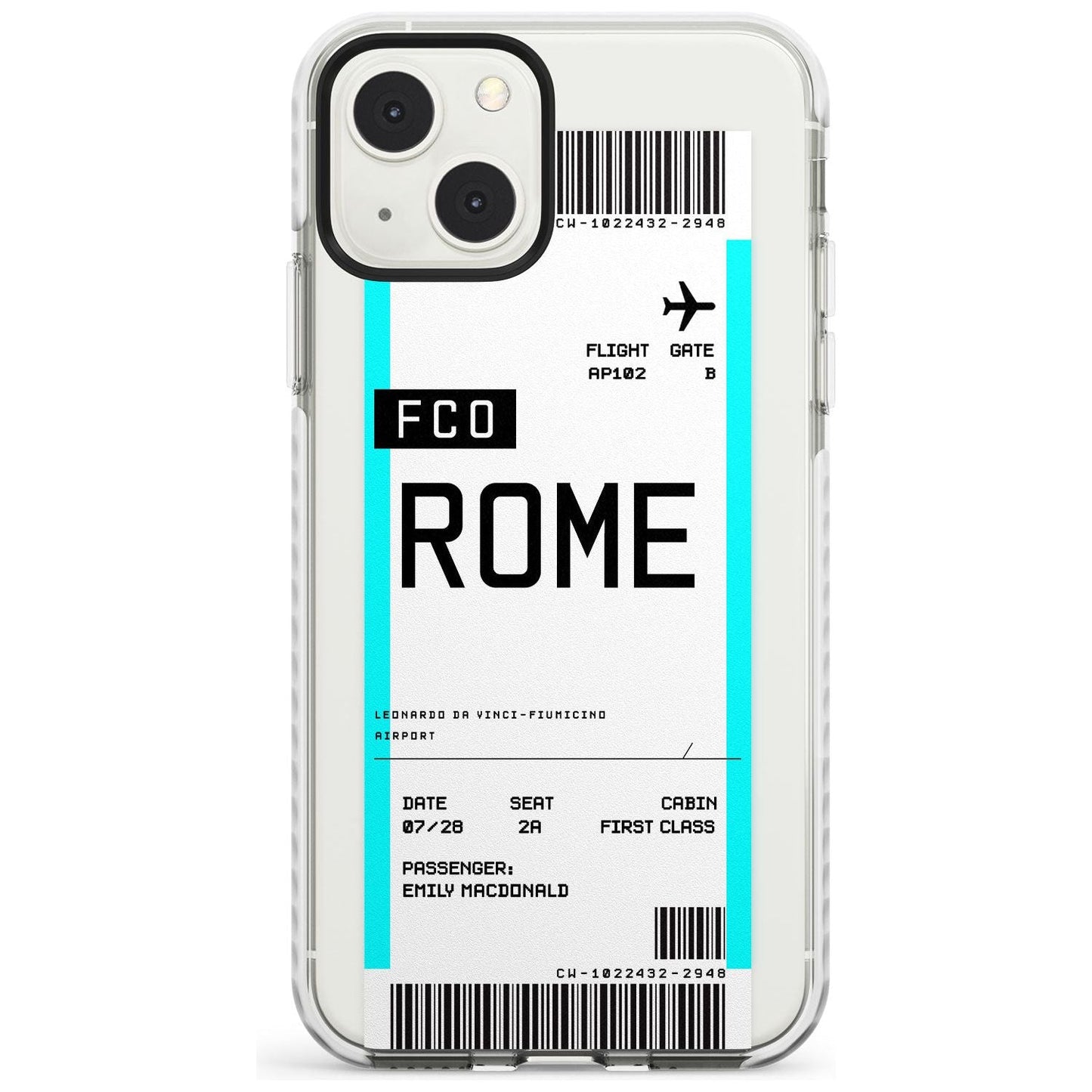 Personalised Rome Boarding Pass
