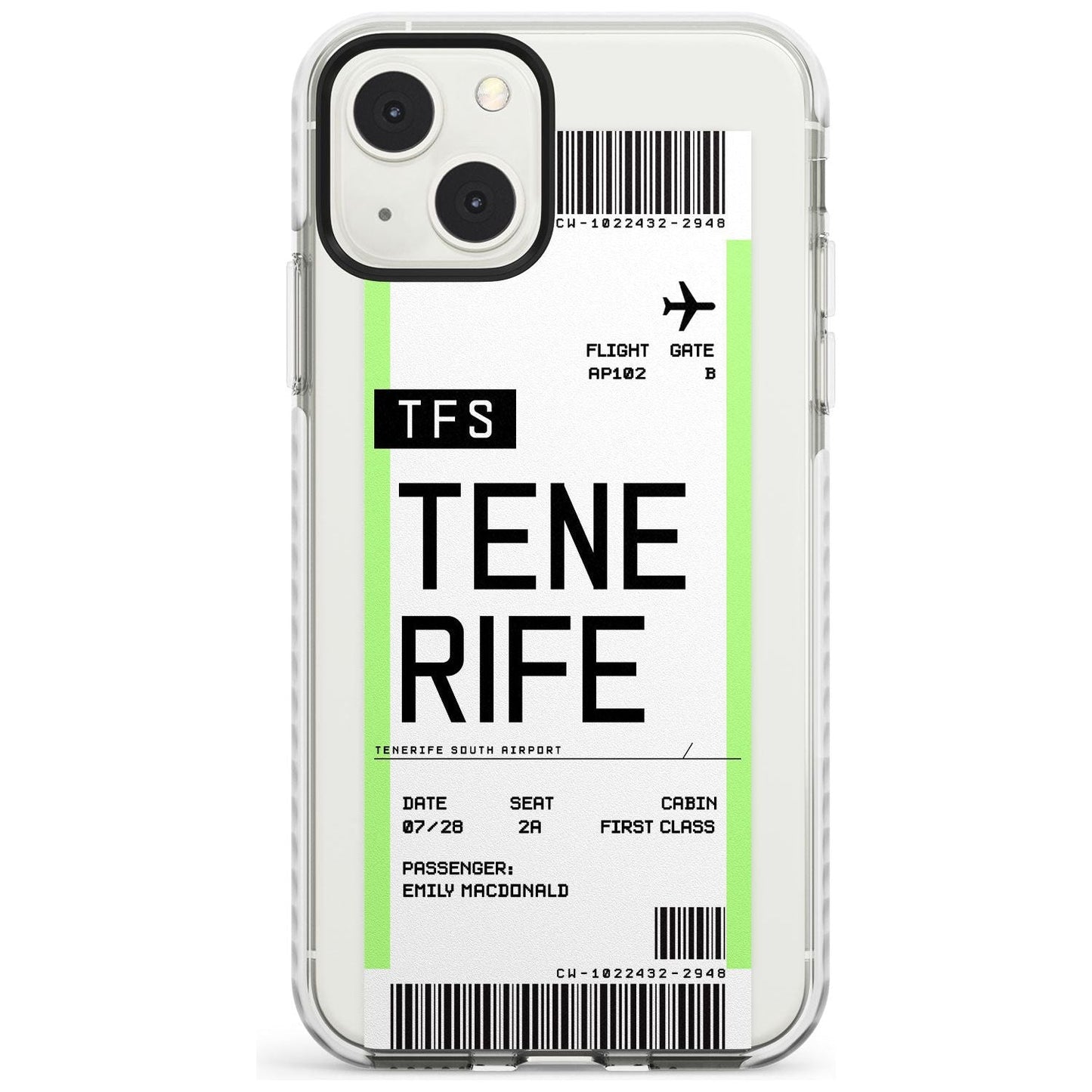 Personalised Tenerife Boarding Pass