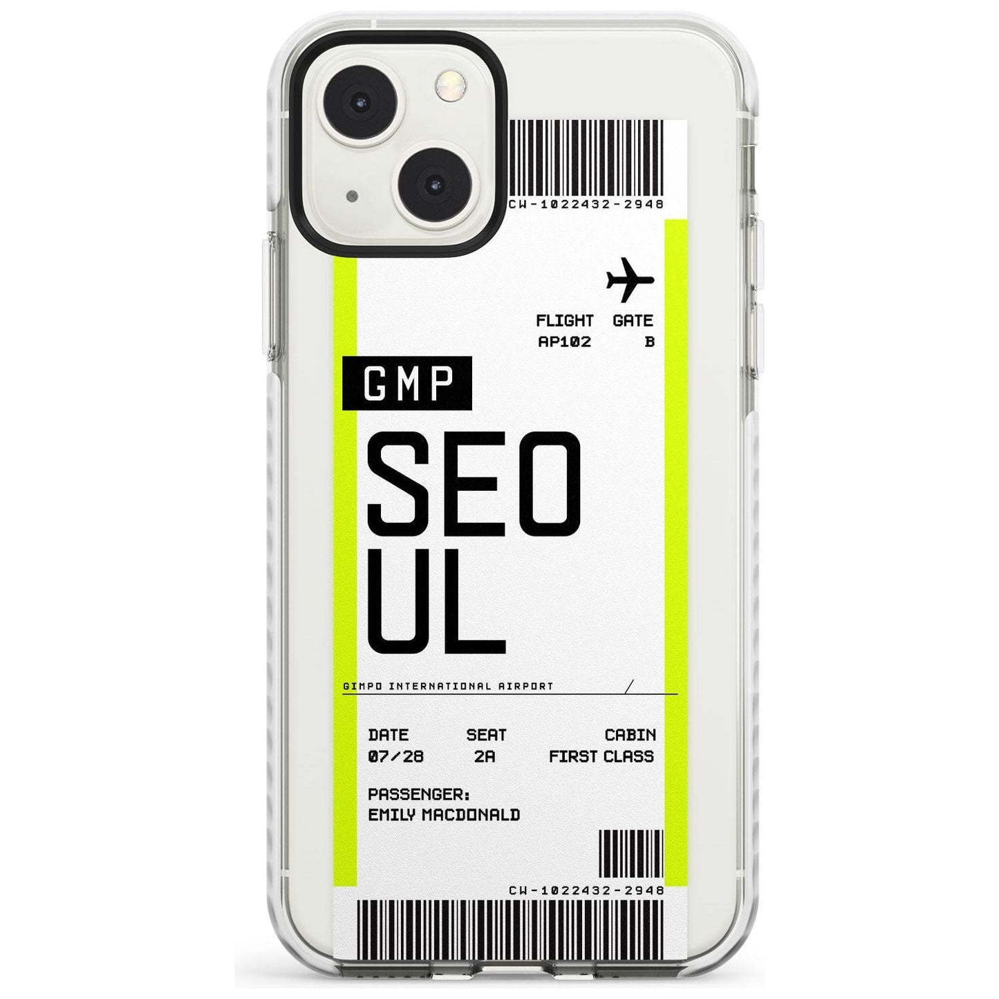 Personalised Seoul Boarding Pass