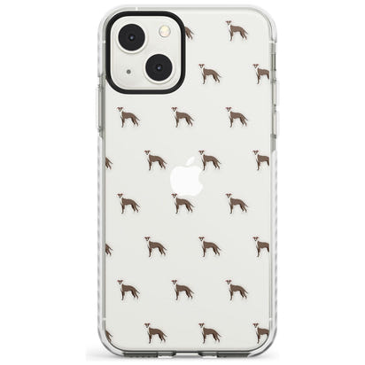 Motif de chien whippet transparent