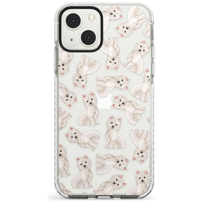 Motif de chien Westie