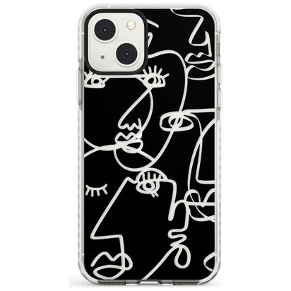 Abstract Line Art Clear Black