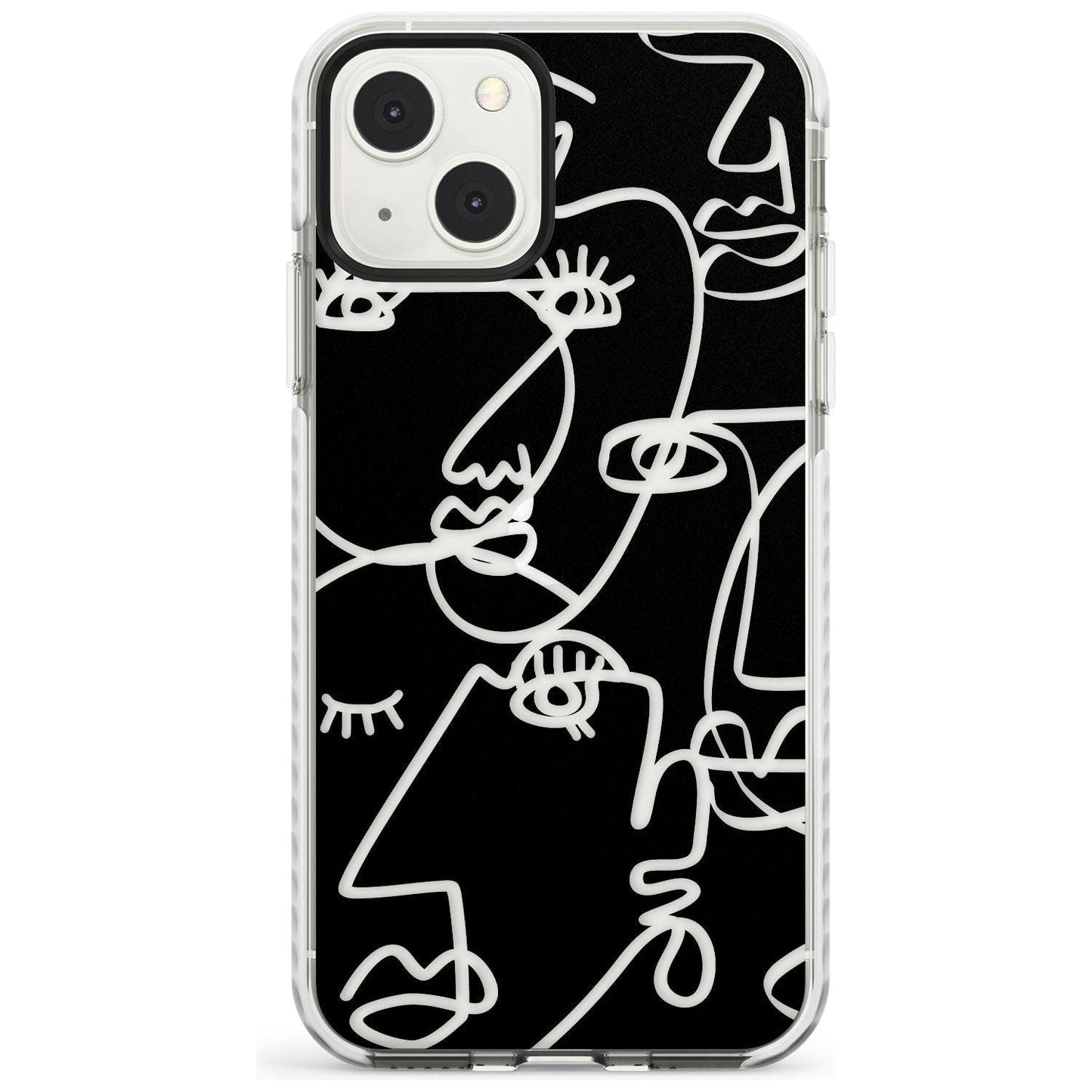 Abstract Line Art Clear Black