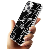 Abstract Line Art Clear Black