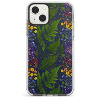 Busy Floral And Fern Design Navy