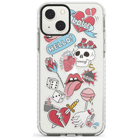 Autocollants Crâne et Fleurs