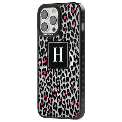 Personalised Clear Pink Leopard Monogram
