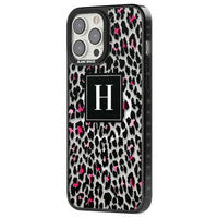 Personalised Clear Pink Leopard Monogram