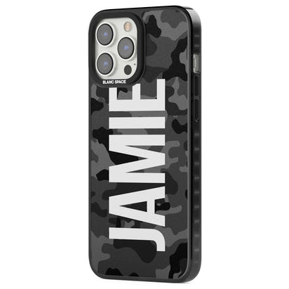 Personalised Black Camo Name Vertical