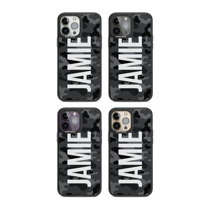 Personalised Black Camo Name Vertical
