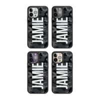 Personalised Black Camo Name Vertical