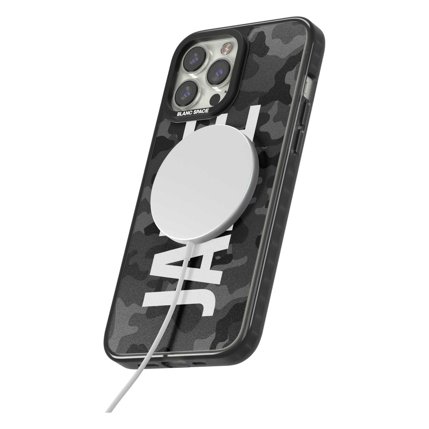 Personalised Black Camo Name Vertical