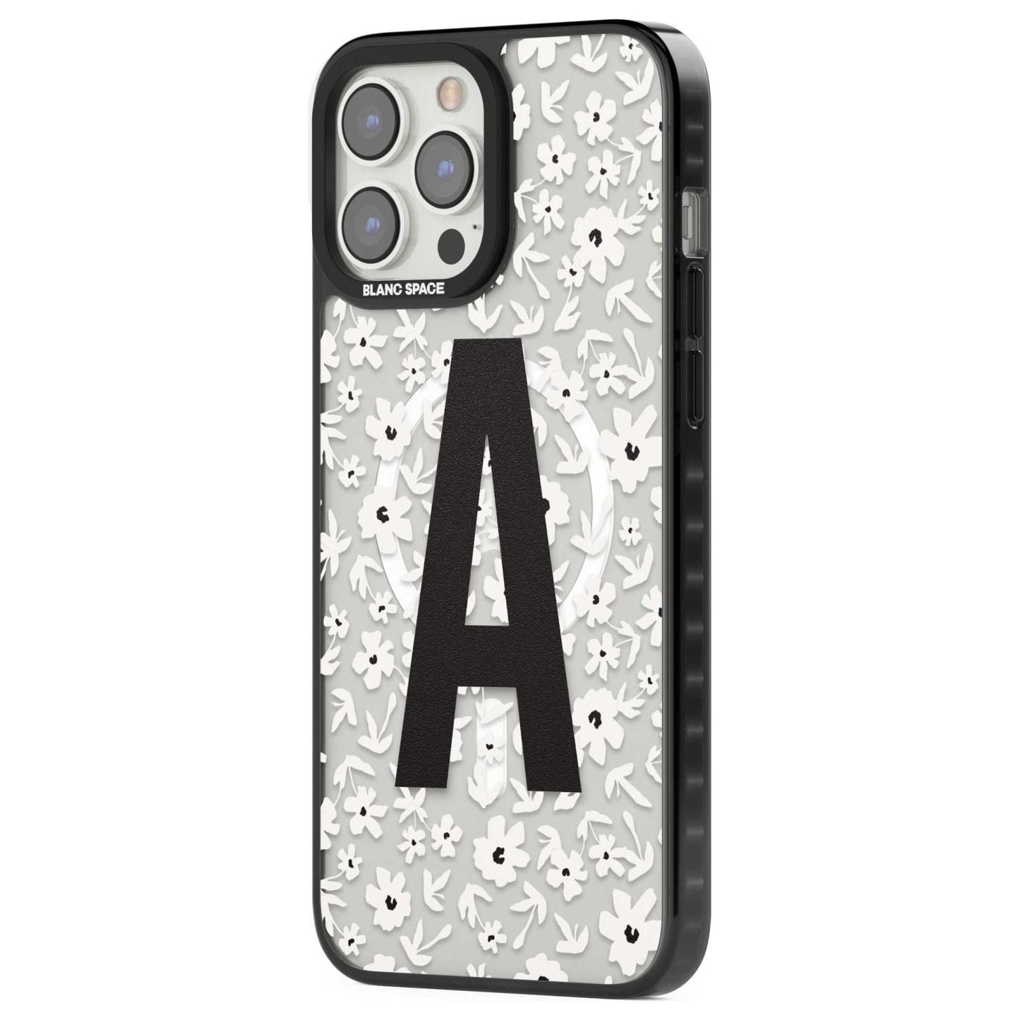 Initiale en gras personnalisée et florale